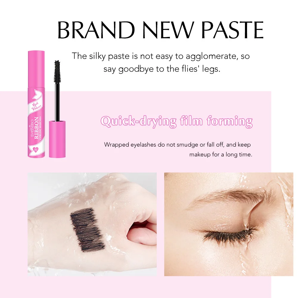 Mascara 36H imperméable et résistant à la transpiration, effet d'extension de cils soyeux, Anti-frottement, sans bavures et facile à enlever avec une brosse facile à utiliser