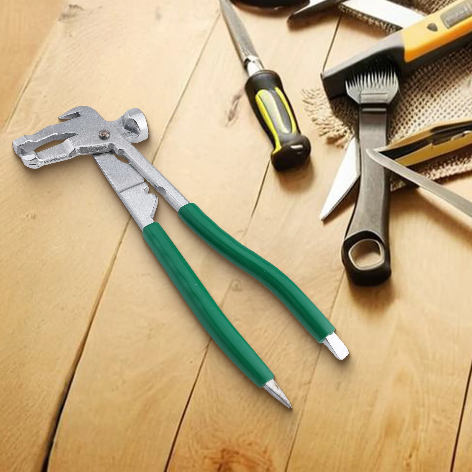 كماشة إطارات السيارة كماشة إصلاح الإطارات سبائك الصلب كماشة متعددة الوظائف إزالة غطاء العجلة اللون الأخضر مواد عالية الجودة #5