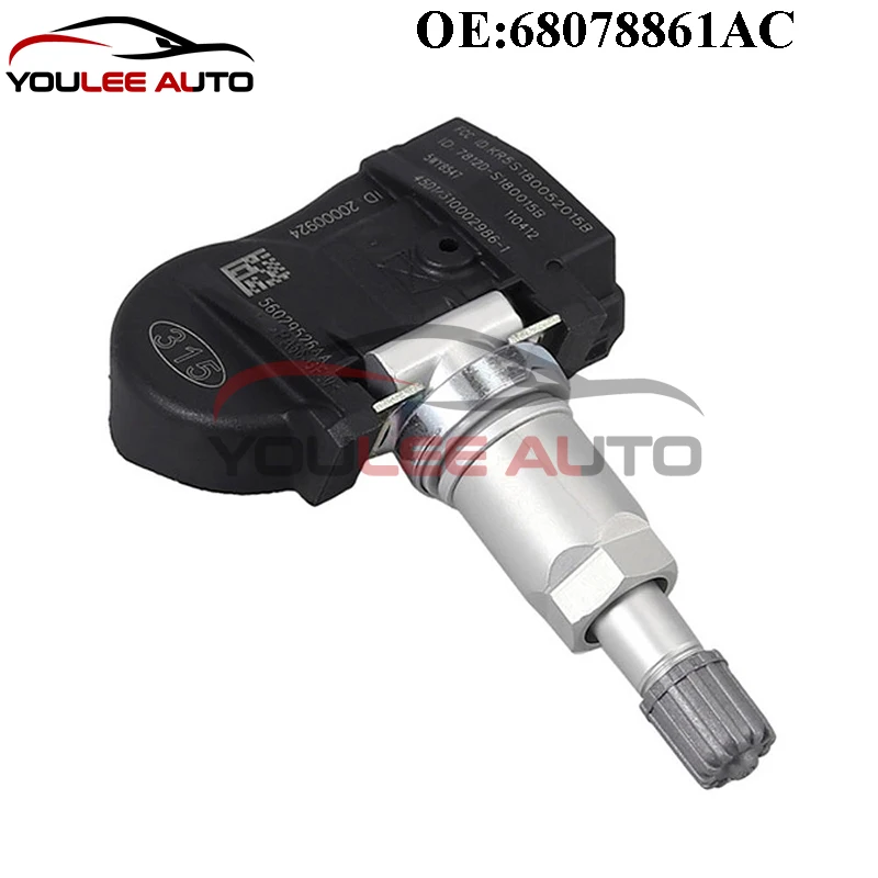 4PCS New 68078861AC TPMS Tire Pressure Sensor For CHRYSLER 200 CROSSFIRE DODGE CARAVAN JEEP COMPASS MITSUBISHI LANCER Auto Parts