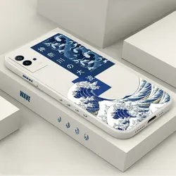 Fashion Japan The Great Wave Off Kanagawa Cqoue per iPhone15 custodia per Apple iPhone 15 14 13 12 11 Pro Max 8 7 SE X XR Plus Cover