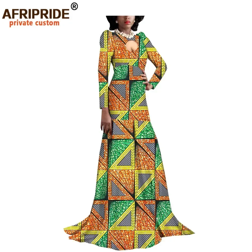 African Dresses for Women Maxi Floor Length Formal Outfits for Party Wedding Ankara Print Clothes Plus Size A1825109