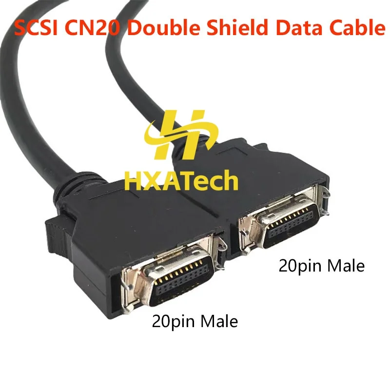 HXATech - High Quality SCSI CN20 Connector Cable SCSI 20pin Male to Male Double Shield with Copper Data Cable Customized