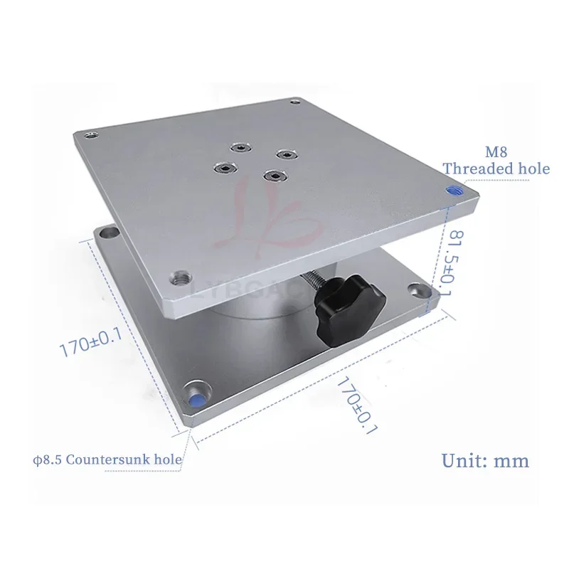 LY ZT360 Manual Control Column Rotary Work Table Workbench Rotate Platform for Marking Engraving Machine Infinite Rotating Hole