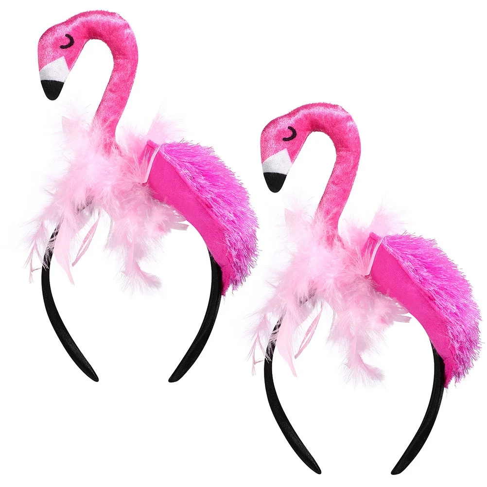 

Flamingo Headband Hair Accessories for Women Party Headdress Plush Lovely Hoops