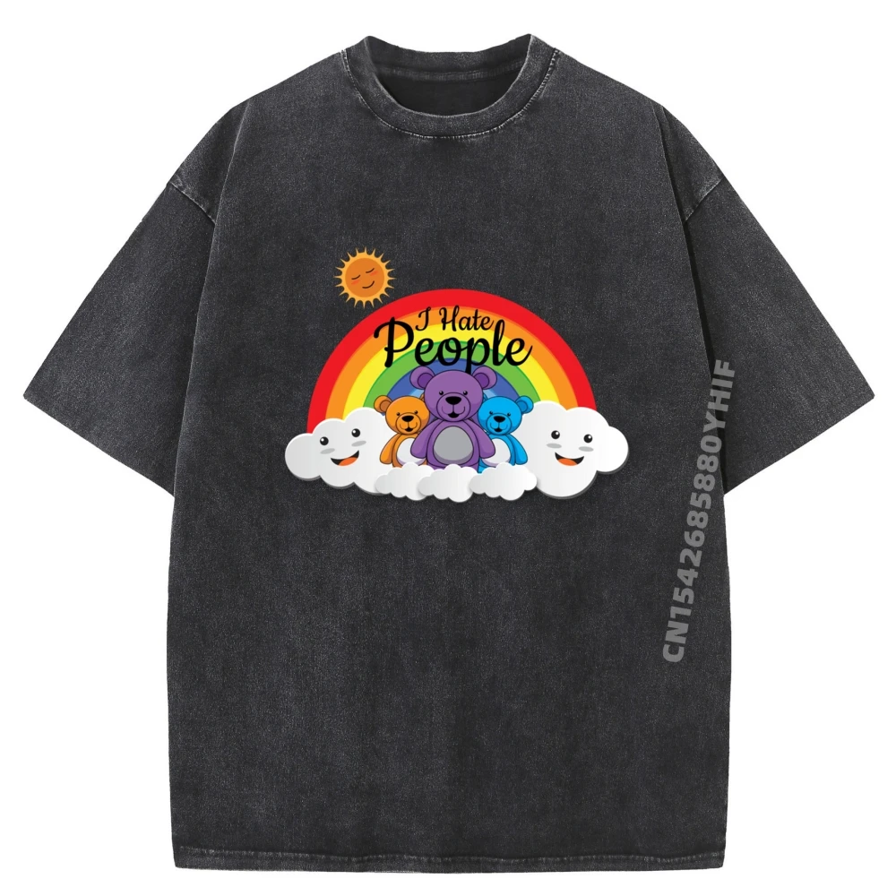 

Mens Printed Tshirt I Hate People Funny Sarcastic Cute Funny T-shirts For Men Graphic Tees Outdoor Washed Tee-Shirt