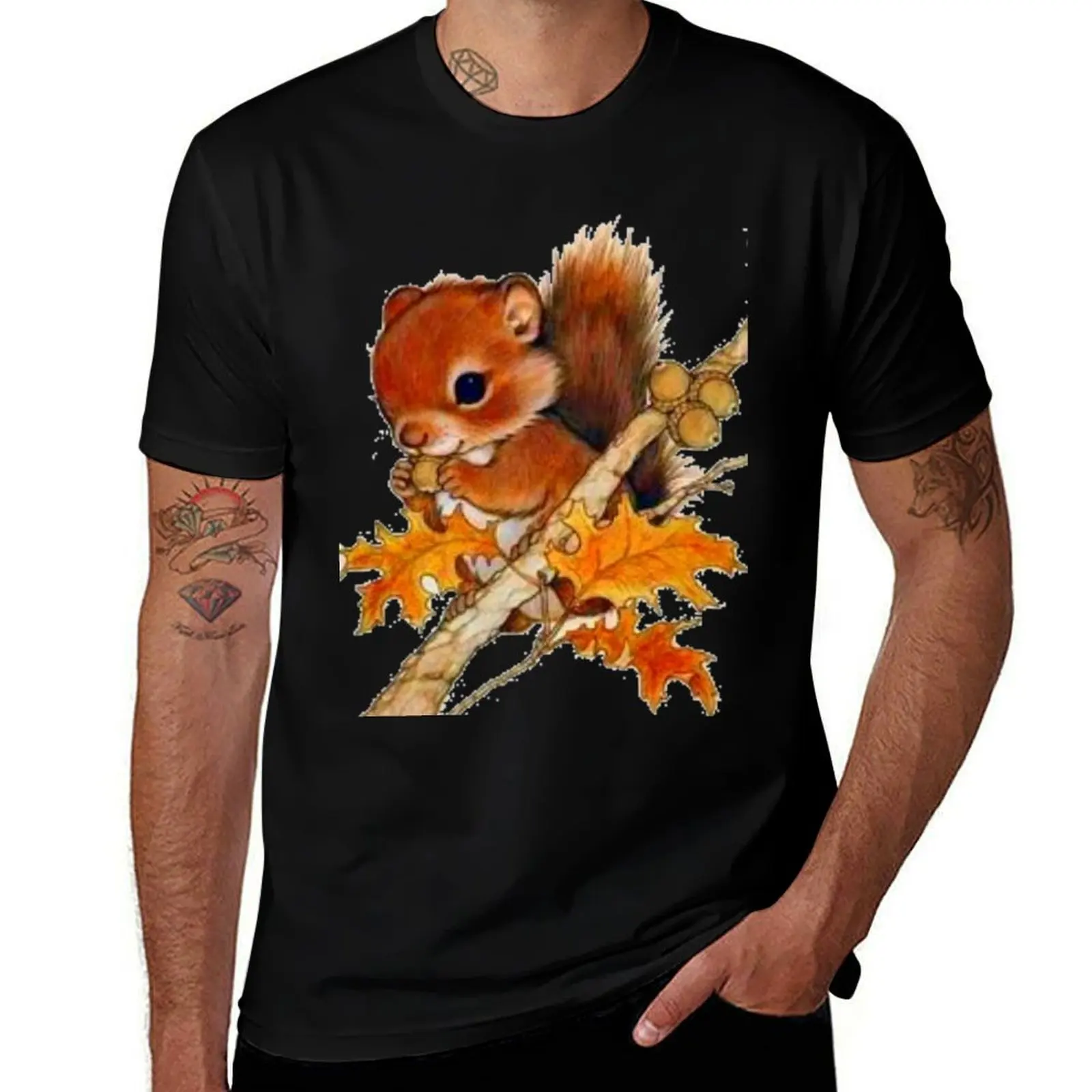 cute baby red squirrel T-Shirt Plus Size Lightweight Tee Shirt T-Shirt