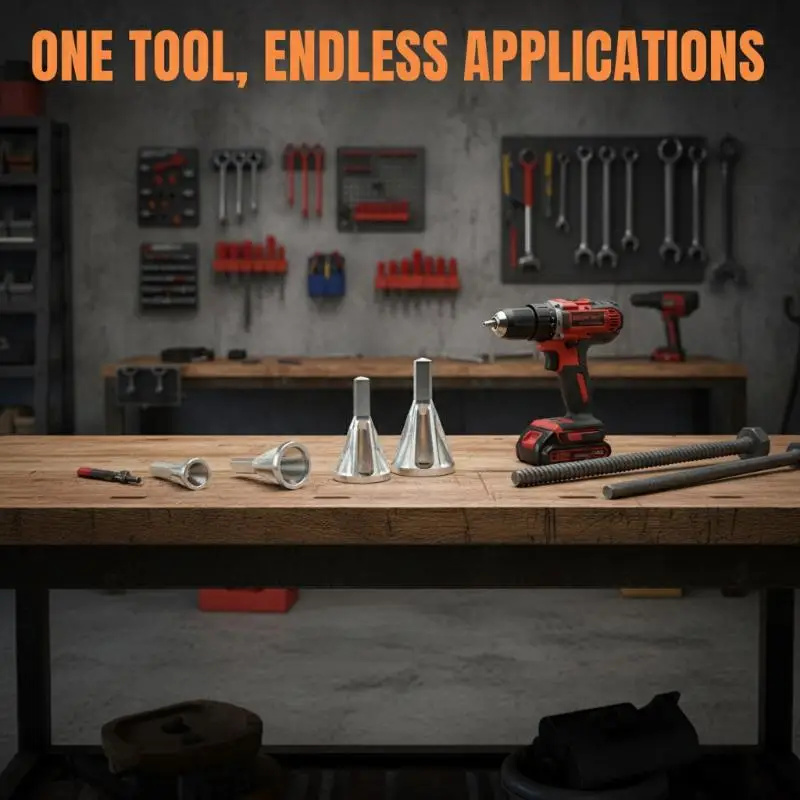 Debur Scraper for Electric Drill 1Pcs Angle Lap Trimming Household Metal Edge Smoother Workshop Accessory