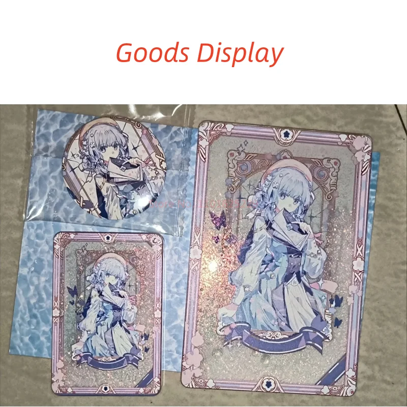 Nueva mercancía de Anime Genshin Impact, insignia de Kamisato Ayaka y arena, adorno fluido, juguetes, regalos para fanáticos