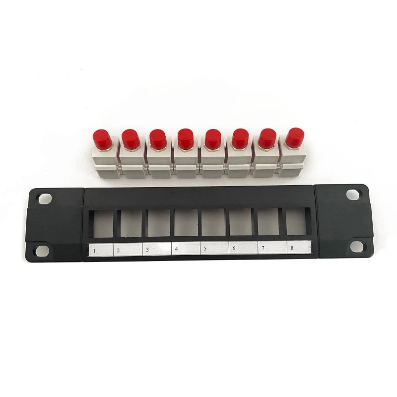 Ethernet Patch Panel for FC Optical 8 Port RJ45 Wall Rack Mount Keystone Jack Mo Dropship