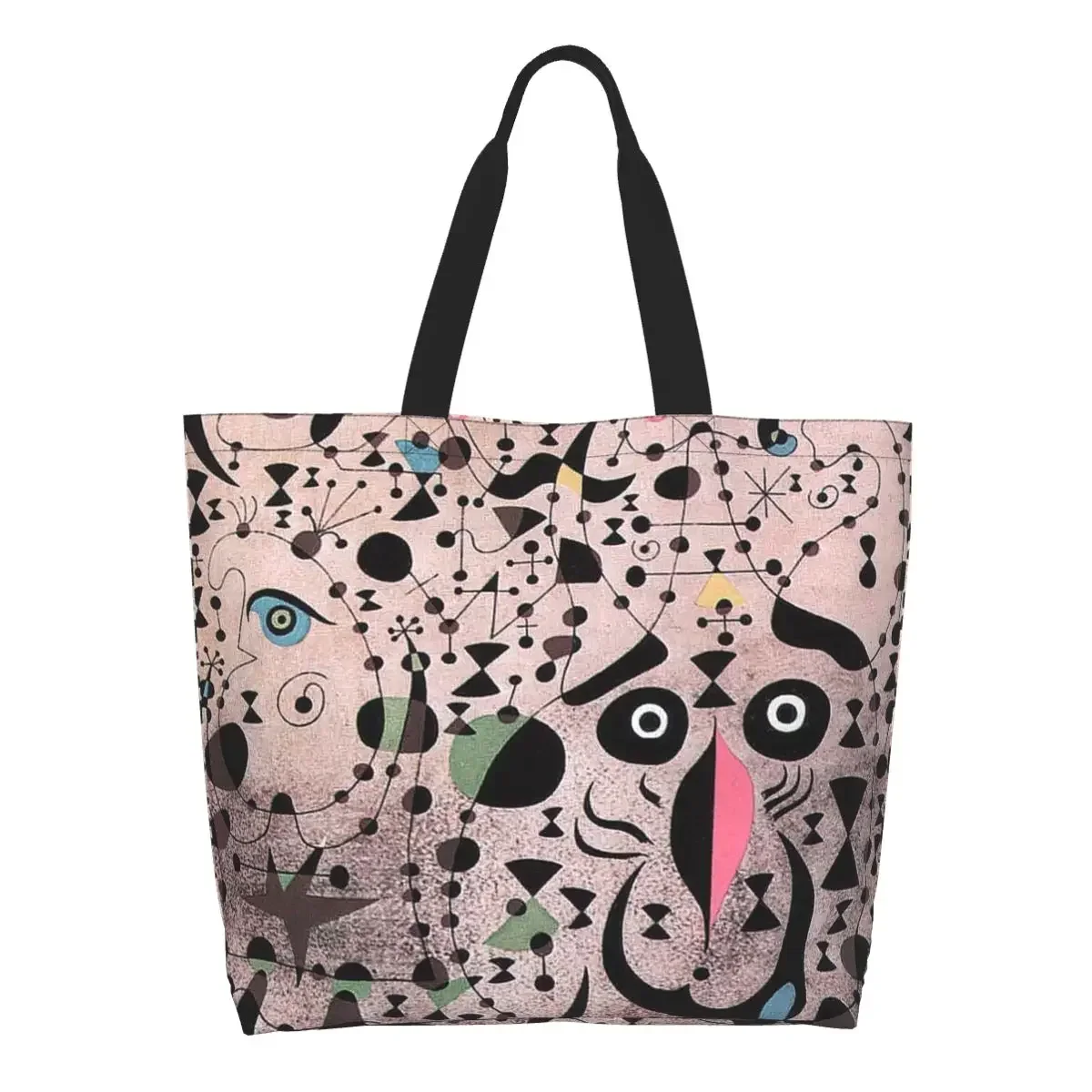 The Beautiful Bird Revealing  Unknown To A Pair Of Lovers Tote Shopping Bag Canvas Shopper Shoulder Joan Miro Art Handbag