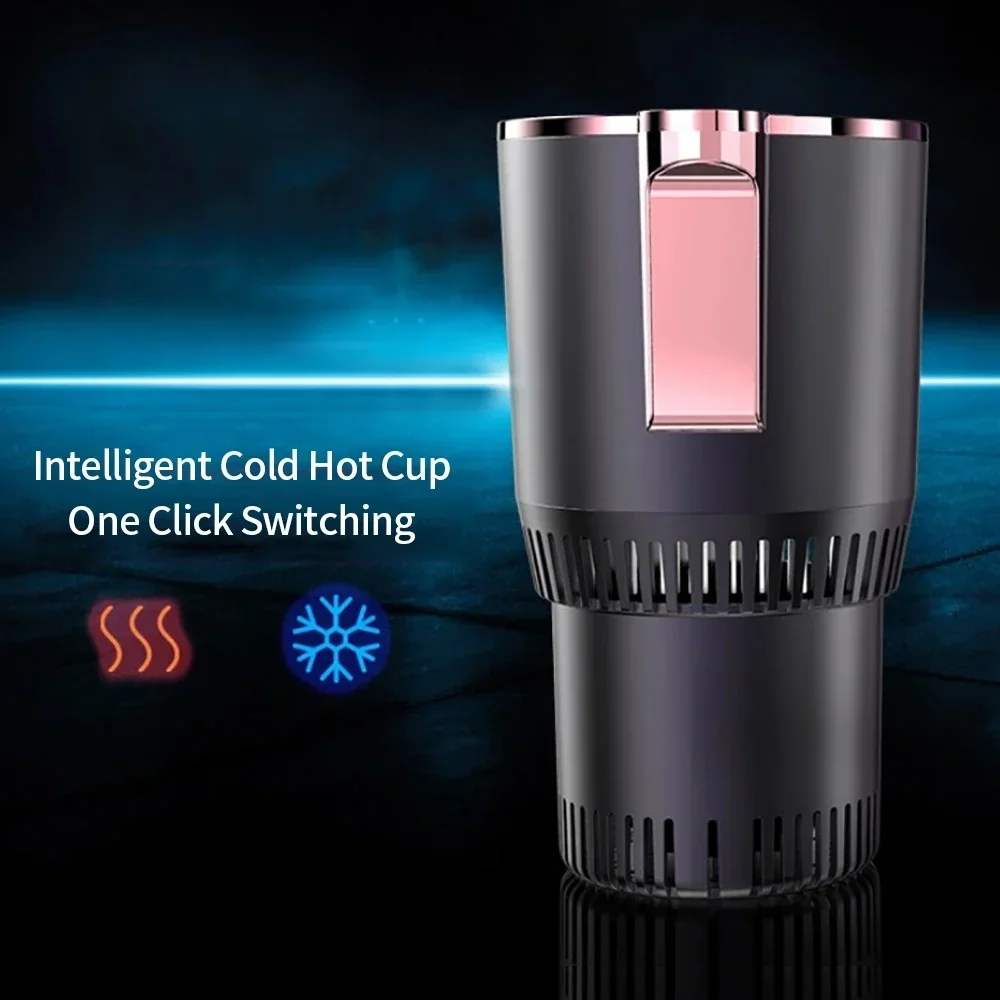 2 In1 Hot And Cold Car Cup Drinks Holder Home Fast Refrigeration Cooling/Heating Mini Touch Screen Beverage Mug Drink Can