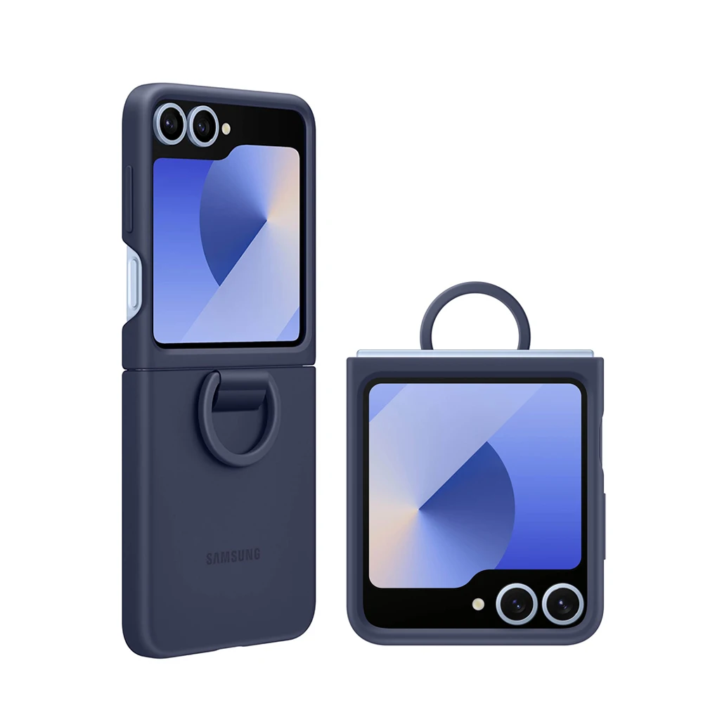 Oryginalne silikonowe etui na telefon SAMSUNG Galaxy Z Flip6 z wbudowanym pierścieniem Z Flip 6 Silicone Case with Ring — zdjęcie produktu 2