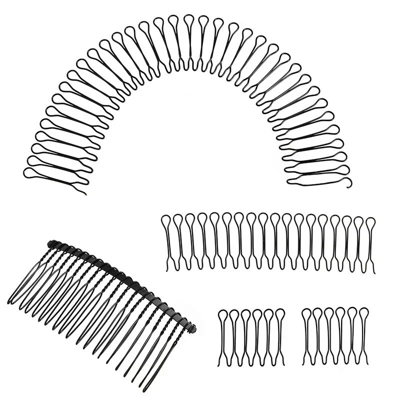 Women Invisible Broken Hair Hairpin Adult Tiara Tools Roll Curve Needle Bangs Fixed Insert Comb Professional Styling Accessories