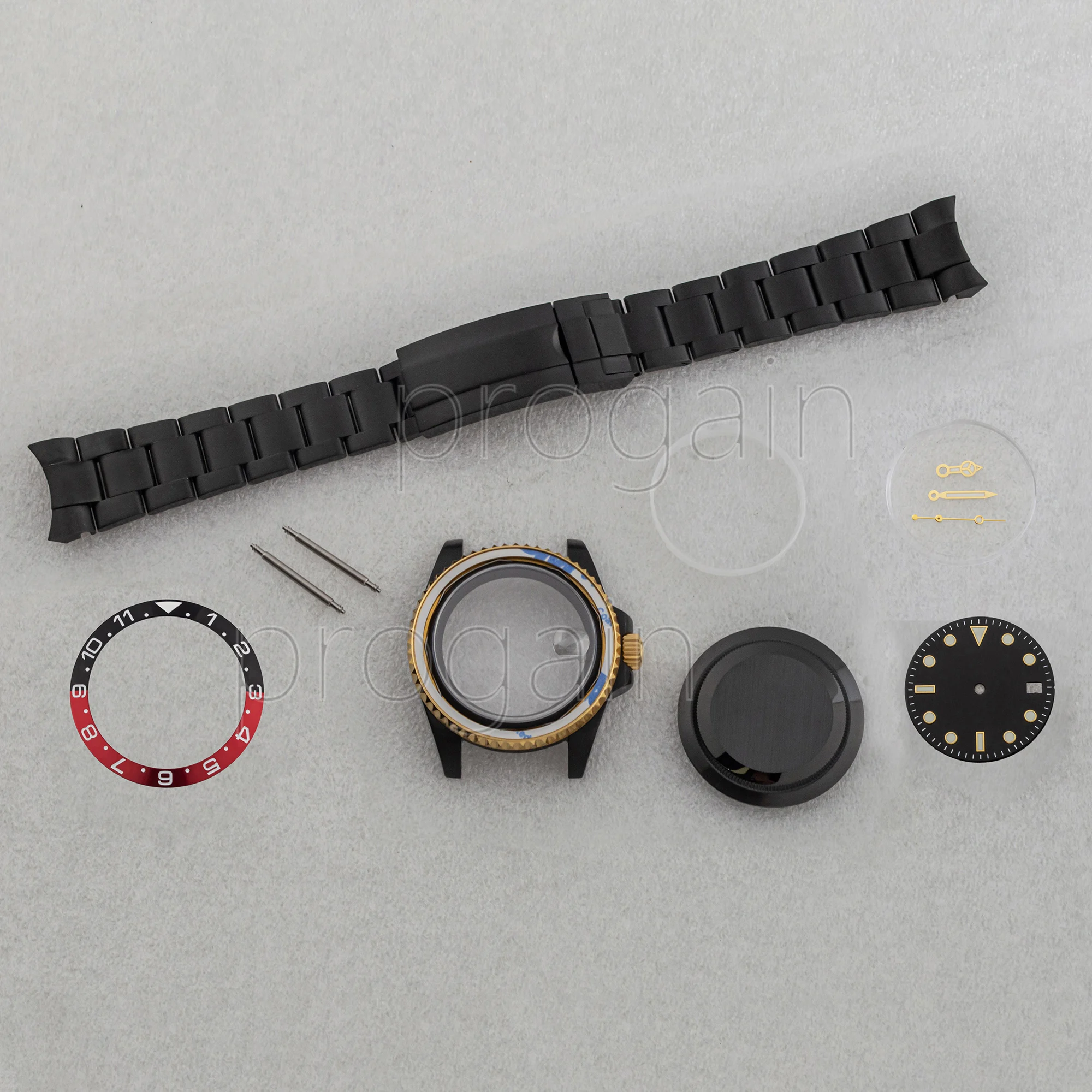 

NH35 Case Strap Watch Bezel SUB GMT 28.5MM Dial Insert Ceramic 20MM Watchband Luminous Hands for NH36 Movement Mod Parts