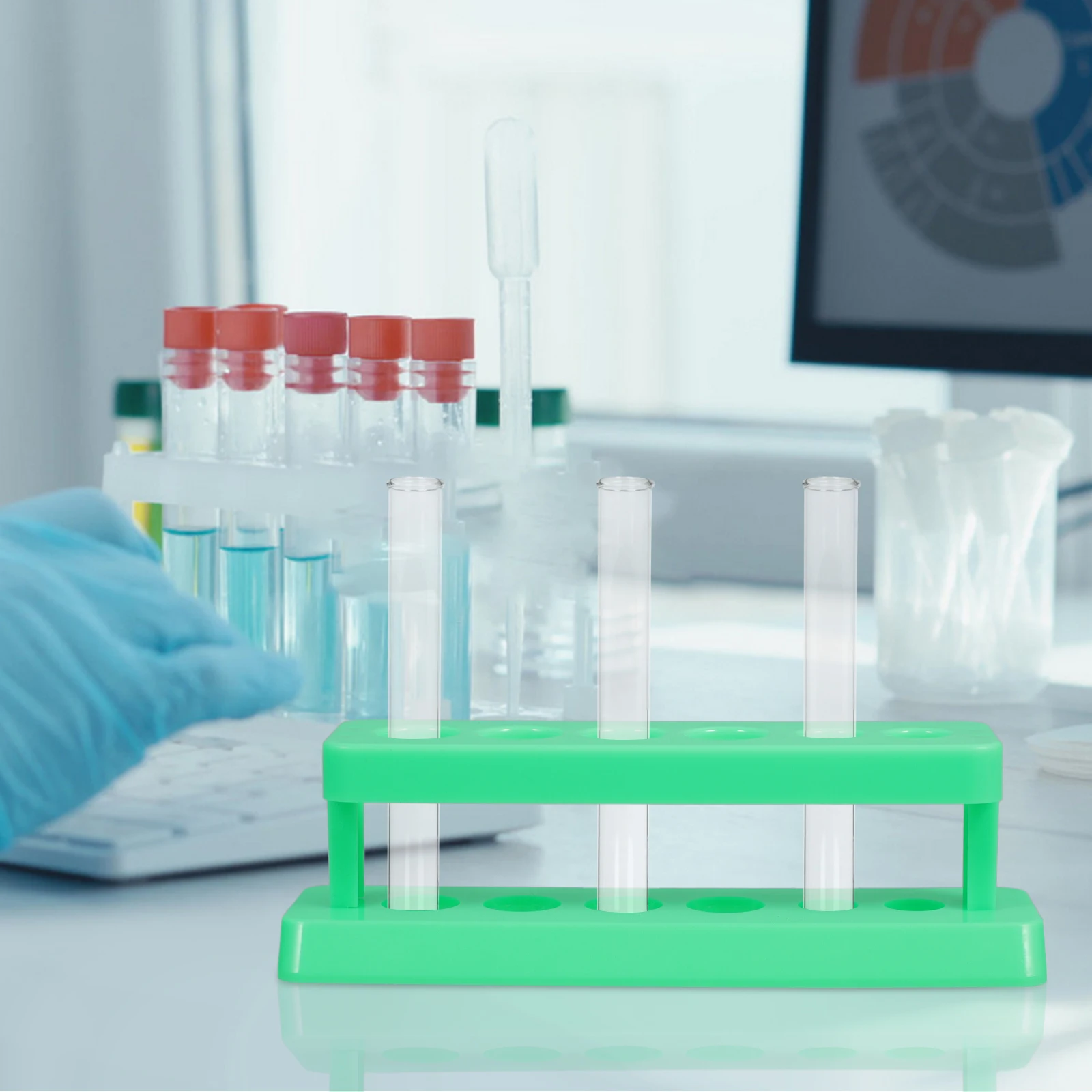 

2 Pcs Test Tube Rack Laboratory Storage Holder Stand Plastic Organizer Primary School