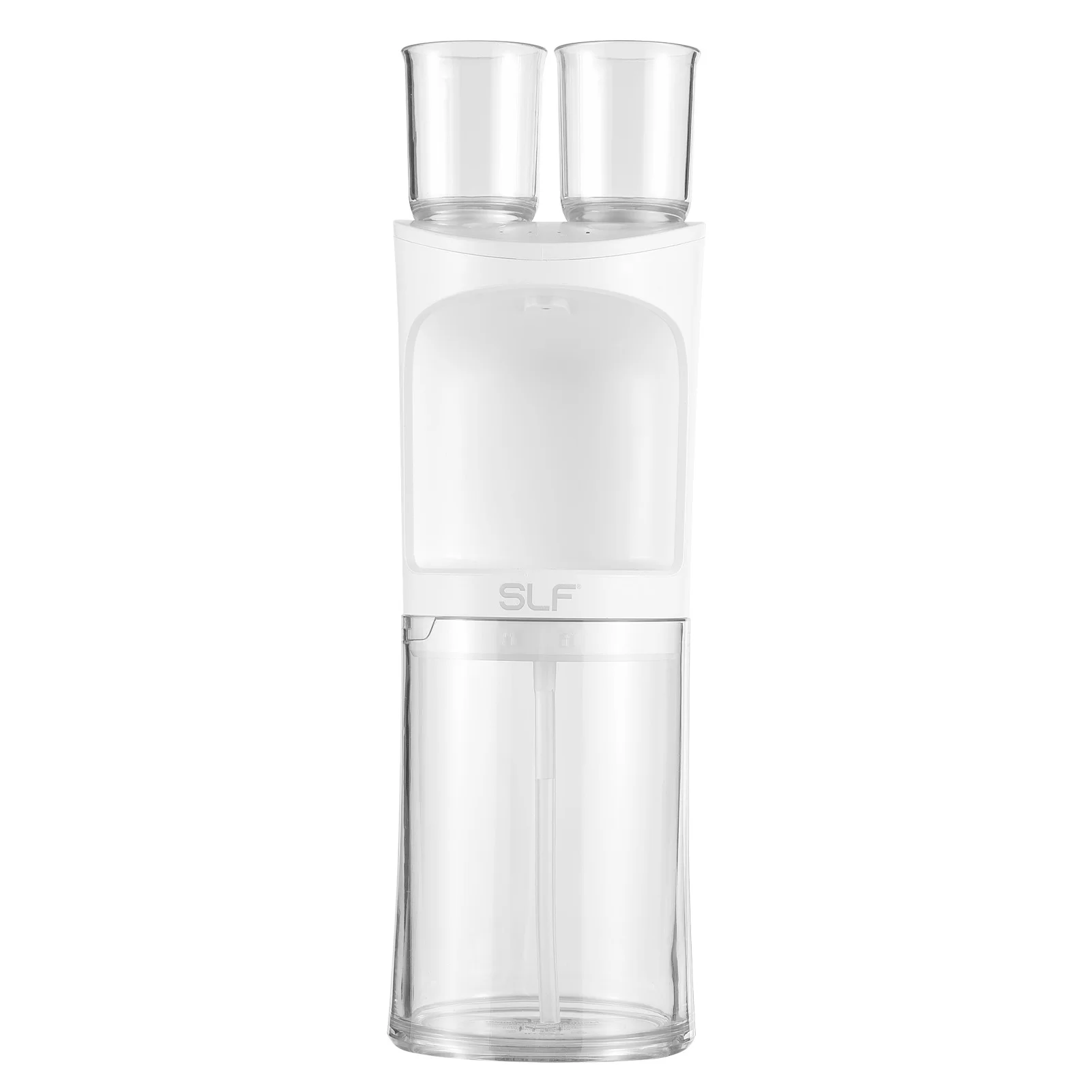 Automatic Mouthwash Dispenser for Bathroom Touchless with 18fl.oz Tank 2pcs Magnetic Cups USB Rechargeable and 3 Dispensing Leve