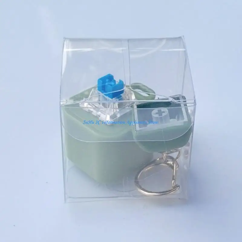 Frogs Keycap Fidgets Toy With Sound & Light Effects Portable Stress Relief Sensory Press Button For Keyboards Enthusiasts