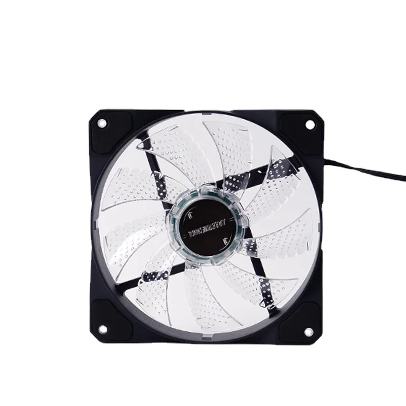 120mm LED PC Case Cooling Fan Ultra Silent 16dB 33 LEDs Computer Cooler Fan With Anti-Vibration Rubber Pad For Desktop Chassis