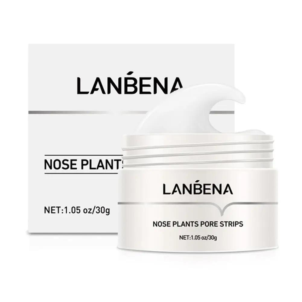 LANBENA Blackhead Remover Cream Paper Plant Pore Strips Nose Acne Cleansing Black Dots Peel Off Mud Mask Treatments Skin Care