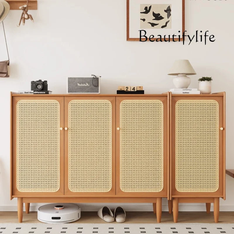 

ZL Vertical Design Wood Shoe Cabinet Waterproof Tall Hotel Storage Shoe Rack Organizer Luxury Modern Szafka Na Buty Home Furnitu