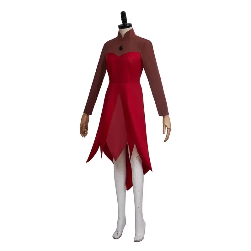 SN88 Anime The Owl House Witch Edalyn Clawthorne Cosplay Costume Eda Raine King Dress Red Uniform Halloween Carnival Suit fo%#2@