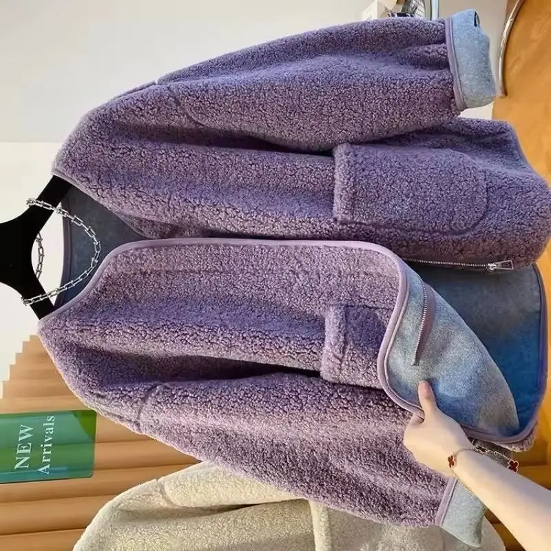 

Новое зимнее модное утолщенное пальто из искусственной овечьей шерсти, женское высококачественное свободное теплое зимнее пальто, женские парки, верхняя одежда