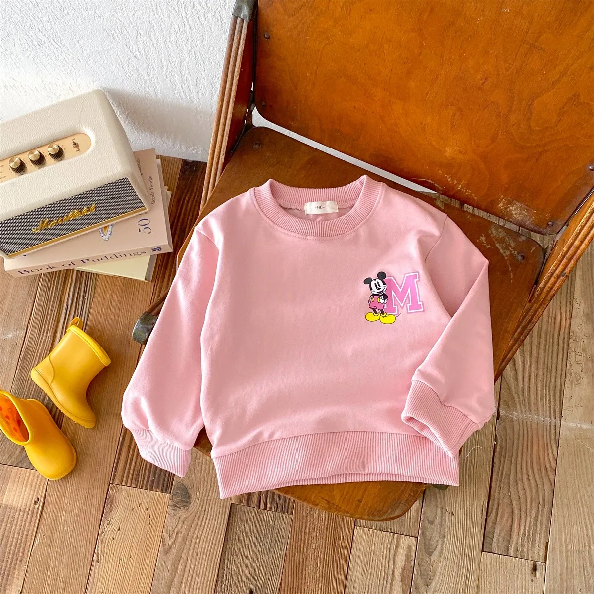 New Spring And Autumn Children\'s Clothing Mickey Cartoon Kids Sweatshirt Boy Girl Long Sleeved Pullover Sweatshirt Coat