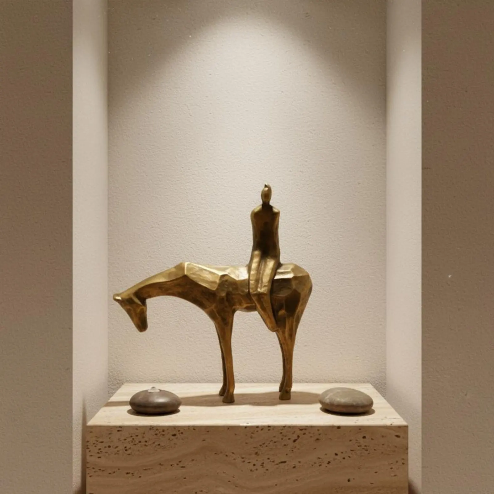 

Horse Sculpture Indoor Decoration Horse Figurine Creature Statue Collectible Stallion Sculpture Hand Finished for Villa, Study