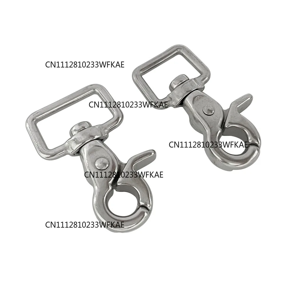 316 Stainless Steel Square Ring Swivel Snap Hooks, 65mm Heavy Duty Trigger Snaps, Eye Closure Spring Hook