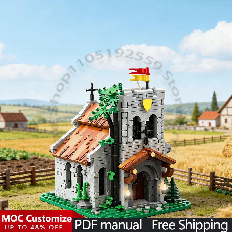 

Модульный конструктор «Костёл рыцарей» (1449 деталей), креативный дизайн, DIY, игрушка для мальчиков, подарок на Рождество