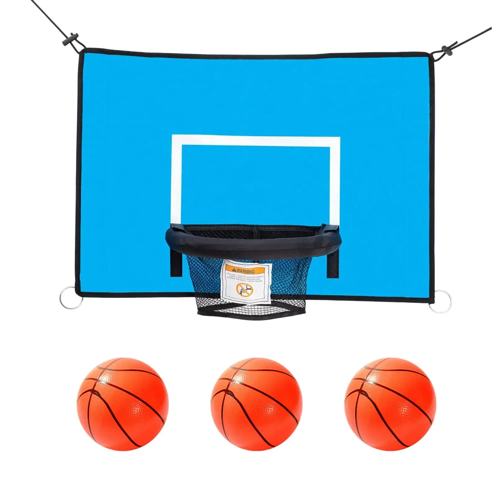 Trampolín baloncesto Dunking Hoop con bomba pelotas de baloncesto, aro sistema de ejercicios de baloncesto fácil instalación para parque