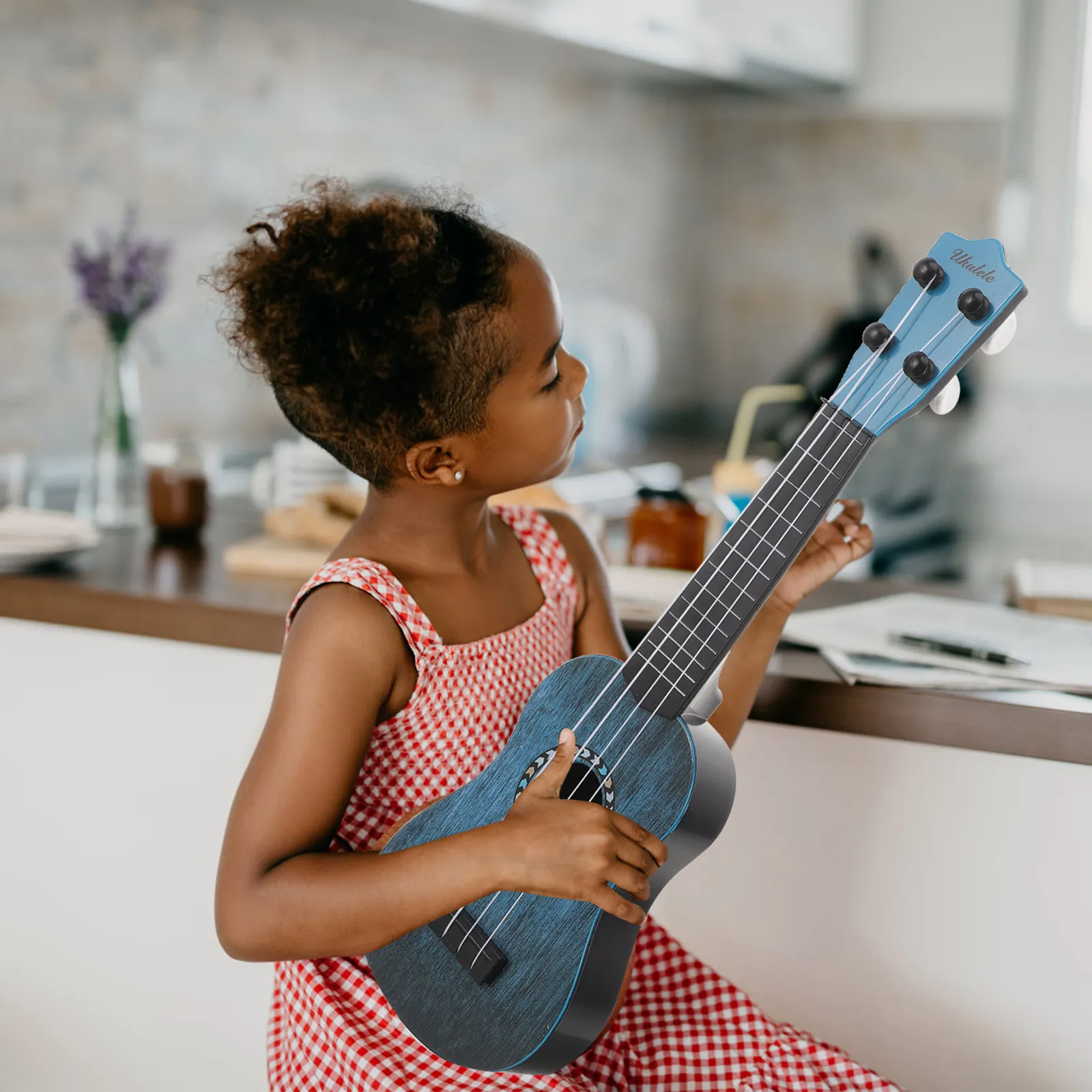 Sturdy Safe Children Ukulele Plaything for Beginners Toddler Friendly Miniature Musical Instrument with Delicate Shape Beautiful