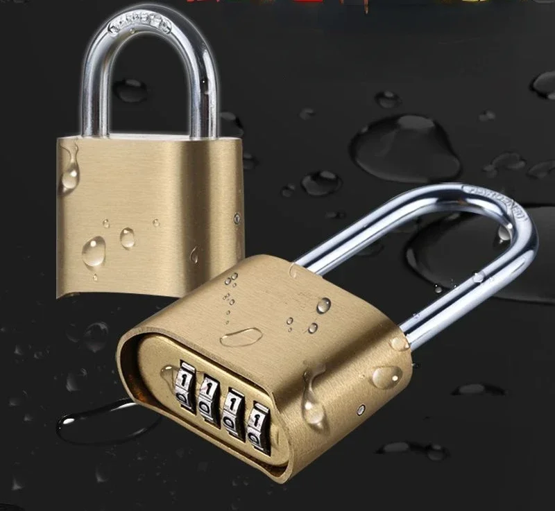 Four-Digit Number Combination Padlock Waterproof Lock For Garage Closet Door Security Safety Lock Code Keyed Anti-thieft Lock