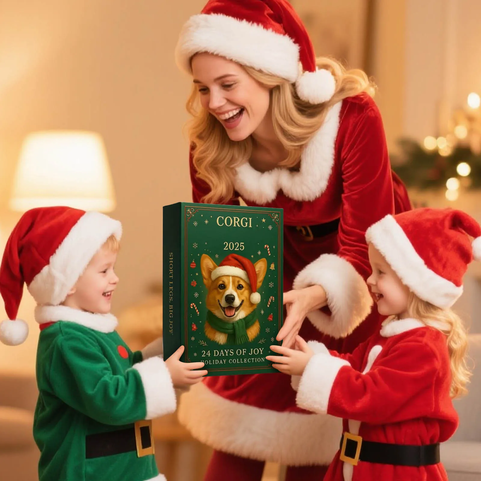 30 كوب شفط للمؤقت الثاني تقويم مجيء كورجي مع 24 قلادة كورجي أكريليك لعيد الميلاد العد التنازلي هو مؤقت 30 دقيقة #4