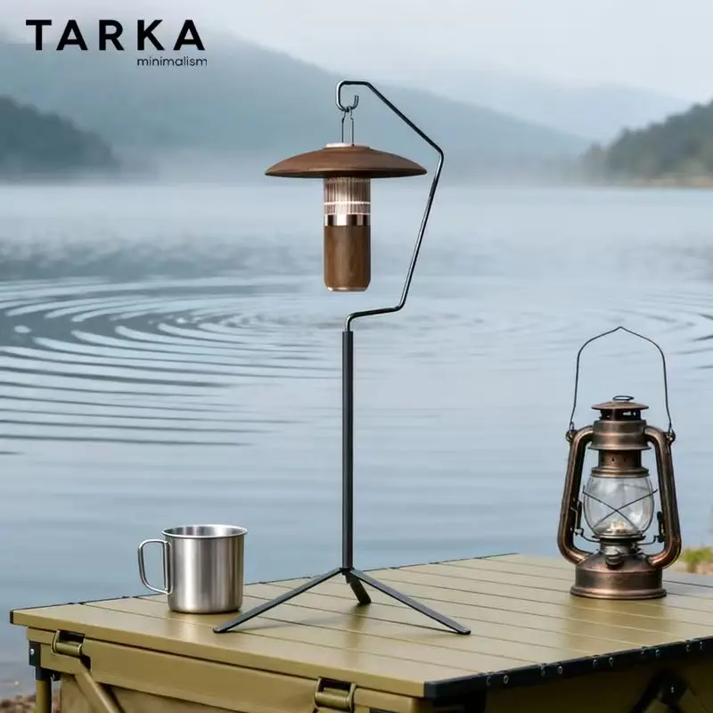 TARKA Ultralekki Statyw na Lampę, Stojak na Lampę Stołową, Uchwyt na Lampę, Składany, Odłączany, Przenośny, Lekki Statyw na Lampę do Użytku Zewnętrznego — zdjęcie 2
