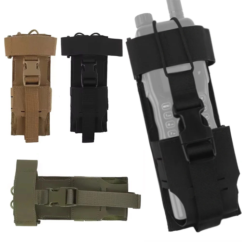 ユニバーサルタクティカルラジオポーチ-molle-トランシーバーバッグ迷彩ホルダーエアソフトベストプレートキャリアウエストパックギア用