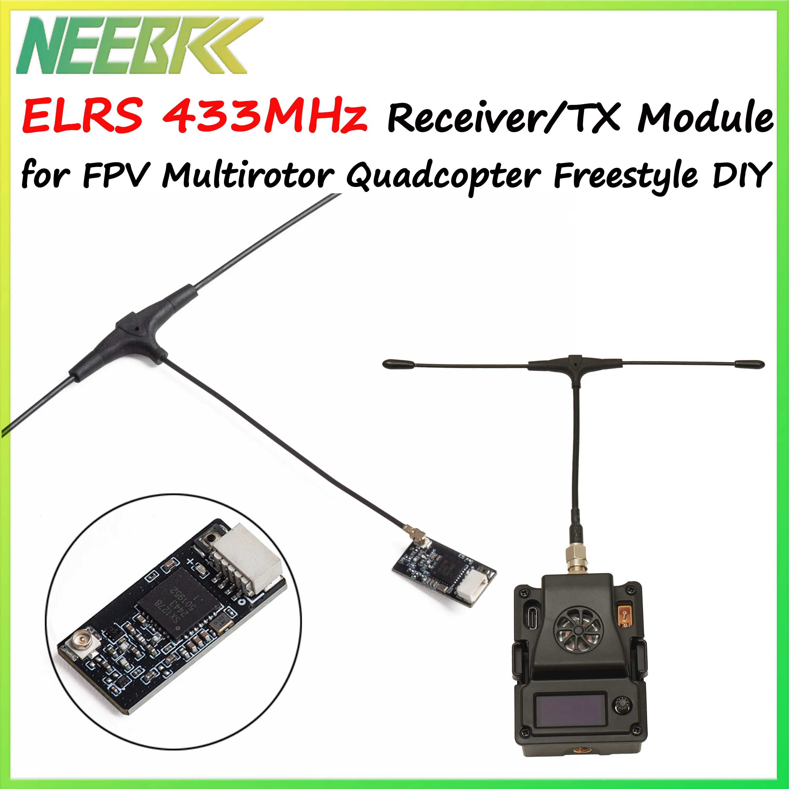 

ELRS 433MHz TX Module Mini Receiver Drone RX Long Range ExpressLRS for FPV Multirotor Quadcopter Freestyle X-Class DIY Parts