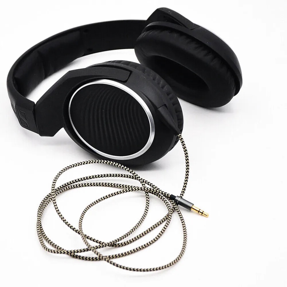 1.2M / 1.5M Tai Nghe Cáp Cho Tai Nghe Sennheiser HD438 HD439 HD461G HD461i HD471i Nylon Chất Lượng Cao Đen Tai Nghe Cáp phụ Kiện