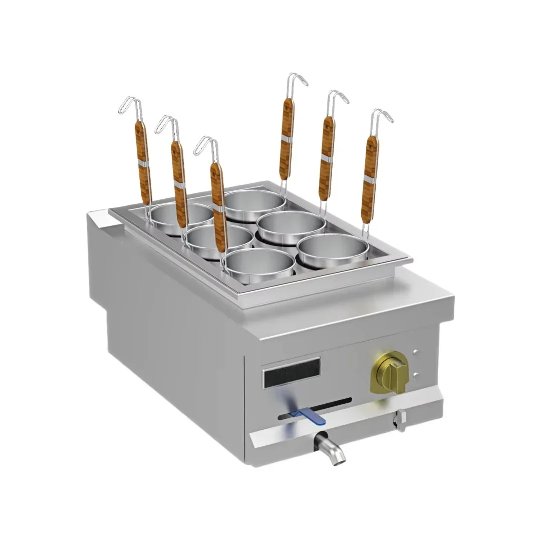 Wholesale Commercial Countertop Electric Pasta and Noodle Cooker with 2 Pasta and Noodle Jars