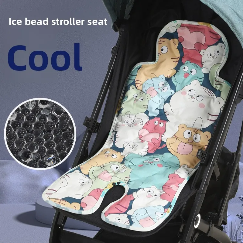 Baby Stroller Cooling Mat Ice Pad Baby Stroller Safety Seat Cooling Mat Children's Dining Chair Ice Bead Cooling Mat Universal