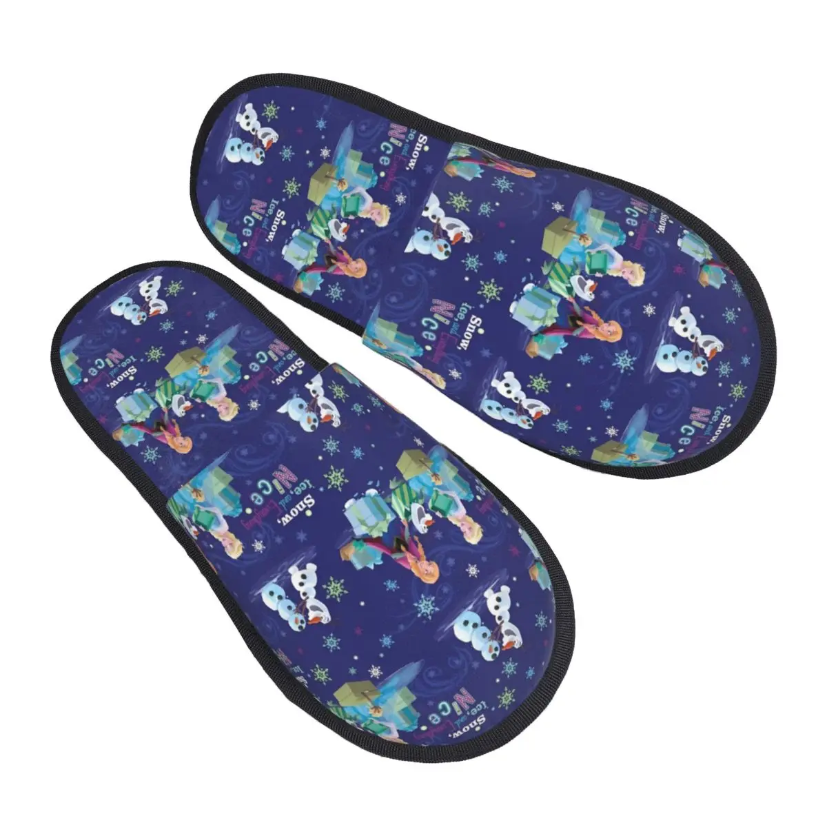 

Custom Frozen Memory Foam Slippers Women Soft Warm Snowman Cartoon House Slippers