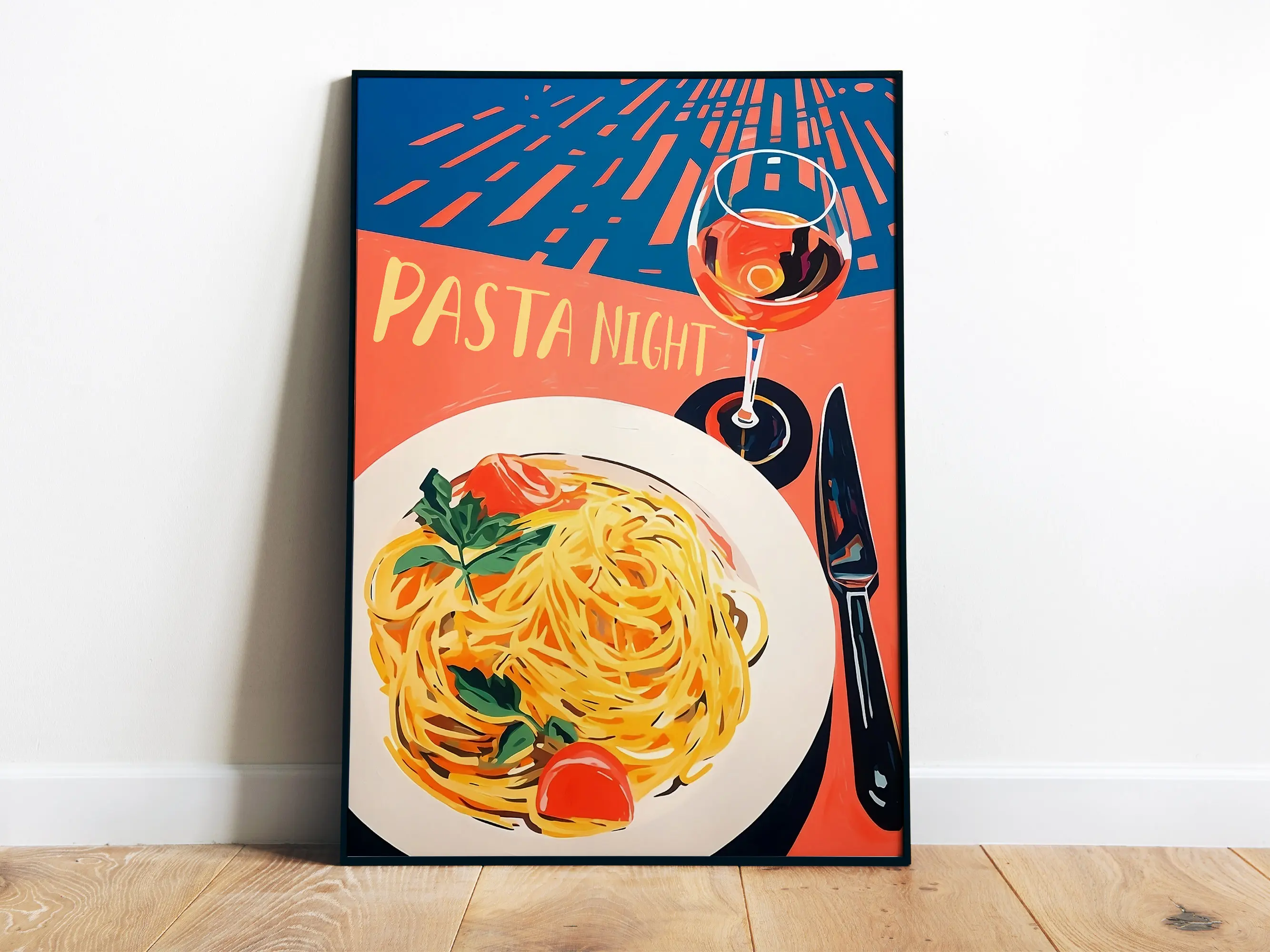 Retro Funny Food Meat Eggs Bacon Cheese Pizza Croissant Poster Print Wall Art Pictures Canvas Painting Living Room Home Decor