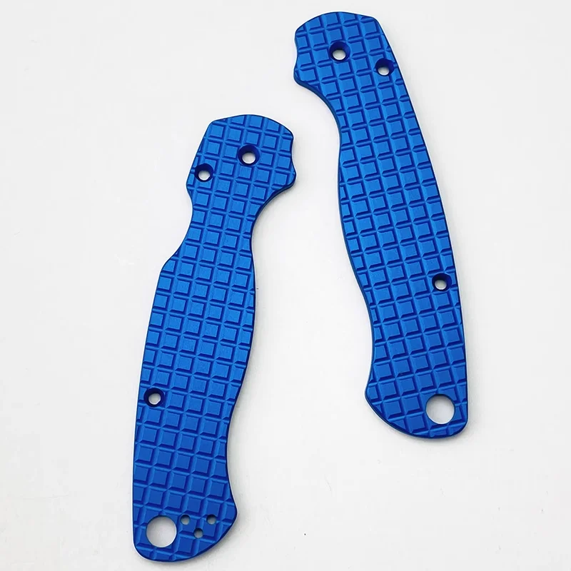 1 Pair Aluminum Custom Knife Handle Scale Patches For Genuine Spyderco Paramilitary2 C81 Para2 PM2 Knives Grip DIY Make Replace