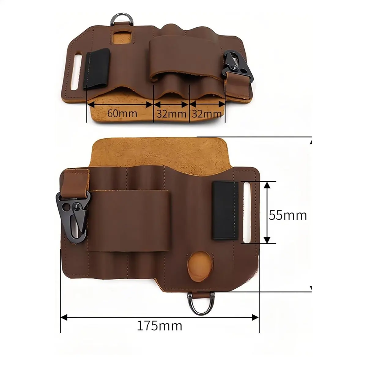 Multitool Sheath with Key Holder,Tool Holder for Belt,Waist Organizer for Hanging Tools and Everyday Carry Items-ABHG view 2