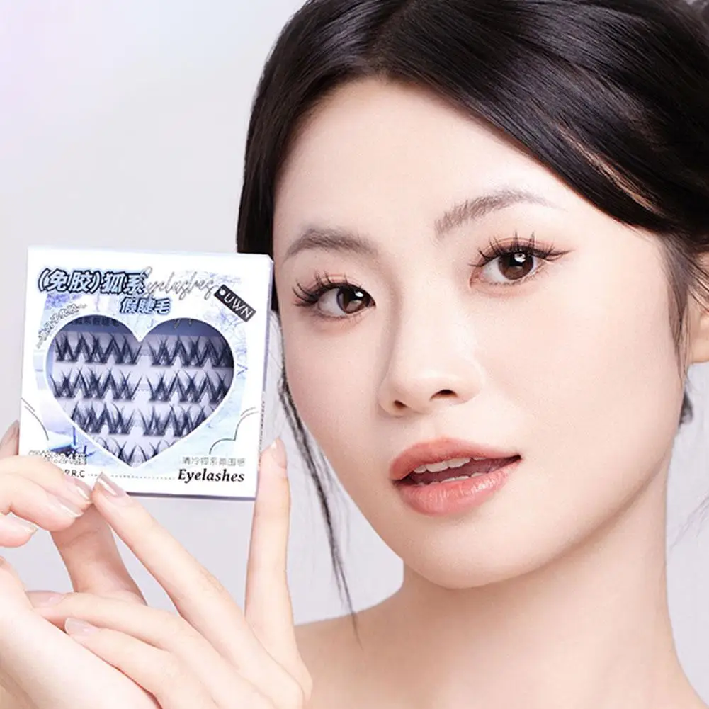 ขนตาปลอมแบบช่อ DIY ไม่ต้องใช้กาว ขนตาปลอมธรรมชาติ ขนตาแบบมังก้า ขนตาปลอมแบบติดเอง นุ่ม สำหรับแต่งหน้าประจำวัน