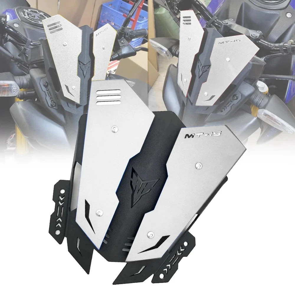 Motorcycle CNC Aluminum Fairing Screen Windshield Windscreen Wind Deflector for Yamaha MT15 MT-15 MT 15 2019 2020 image 2
