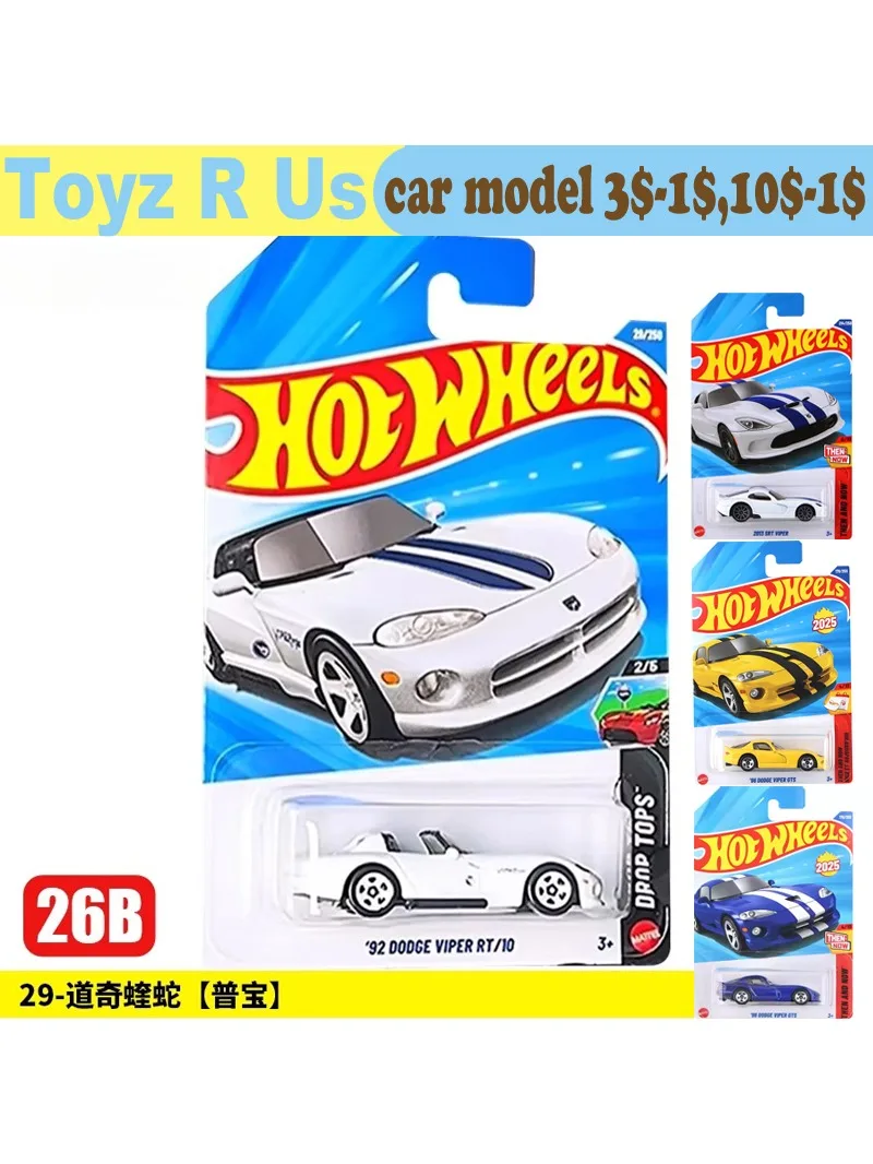 Hot Wheels – Voiture originale 92 Dodge Viper RT, jouets pour garçon, Voiture en alliage moulé sous pression, modèle Drop Tops Collection, cadeau d'anniversaire 2026B, 1/64