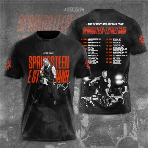 Футболка Heavy Metal Rock Bruce Springsteen Band с 3d принтом для мужчин и женщин, модные топы в стиле хип-хоп с короткими рукавами, футболки, мужская одежда, мужские топы