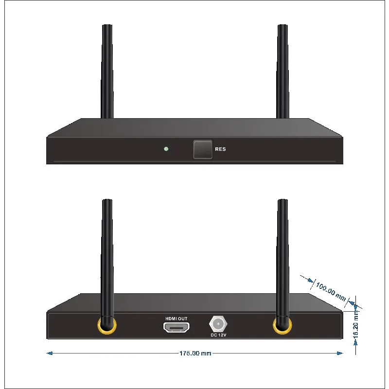 Fast Delivery Wireless 1080 Portable Screen Projector Home Commercial No Lag Online Courses Meeting Training Compatible