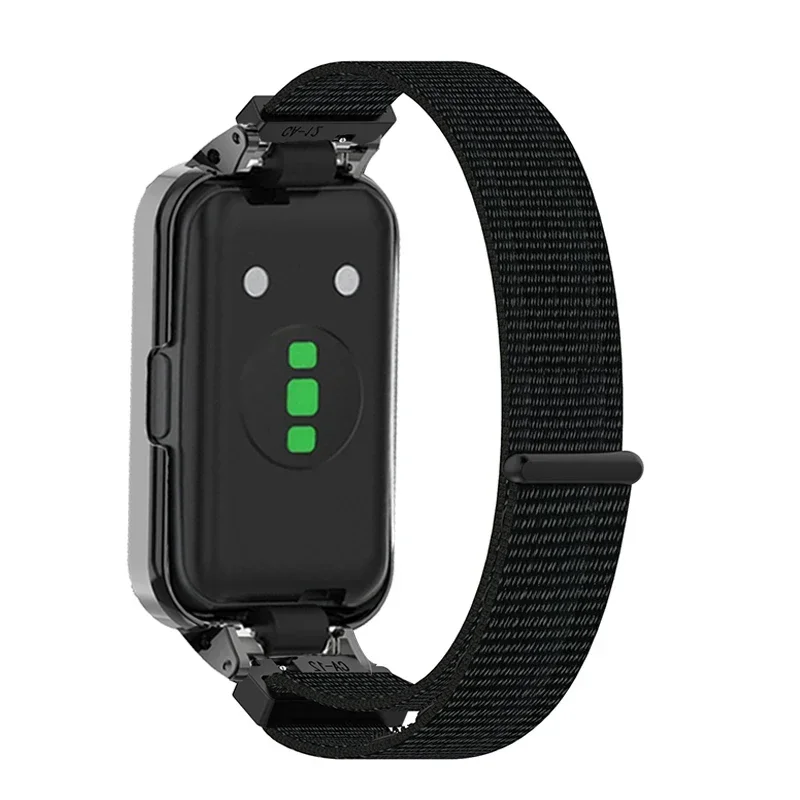 Нейлоновый ремешок для HUAWEI BAND 10, ремешок для часов Huawei Band 9, ультратонкий дышащий браслет для huaweiband 8, металлический защитный чехол